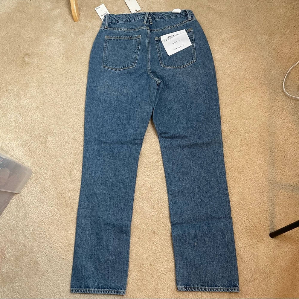 NWT! Good American Women’s Good Boy Boyfriend Straight Leg Jeans - Size 8/29 - Picture 4 of 13
